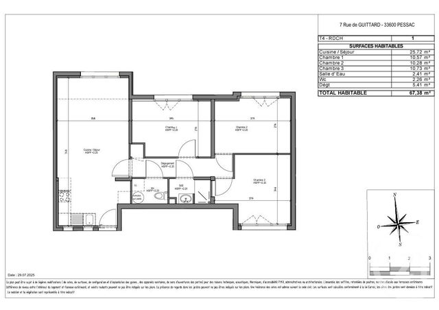 Appartement Chambre à louer - 1 pièce - 10.73 m2 - PESSAC - 33 - AQUITAINE - Century 21 Kadima