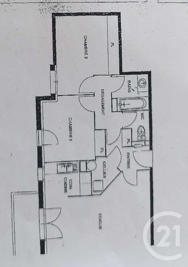Appartement T3 à louer - 3 pièces - 60.42 m2 - MERIGNAC - 33 - AQUITAINE - Century 21 Kadima